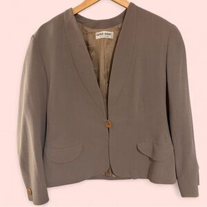 Giorgio Armani light brown wool blazer